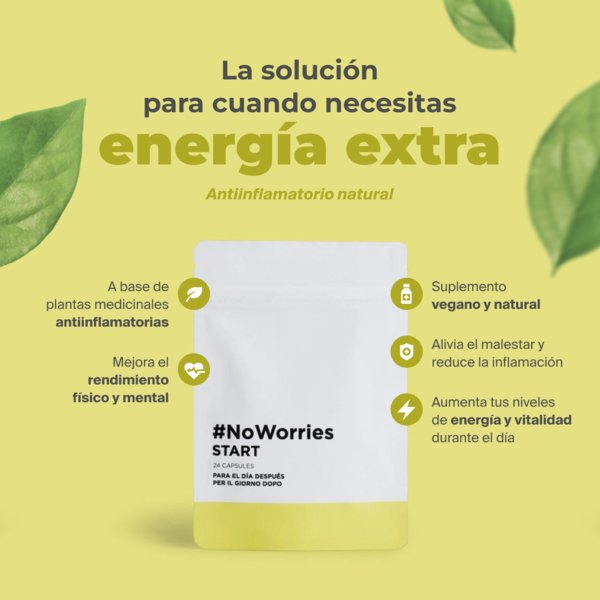 NW Start: Antiinflamatorio natural (24 cápsulas) - NoWorries Lab